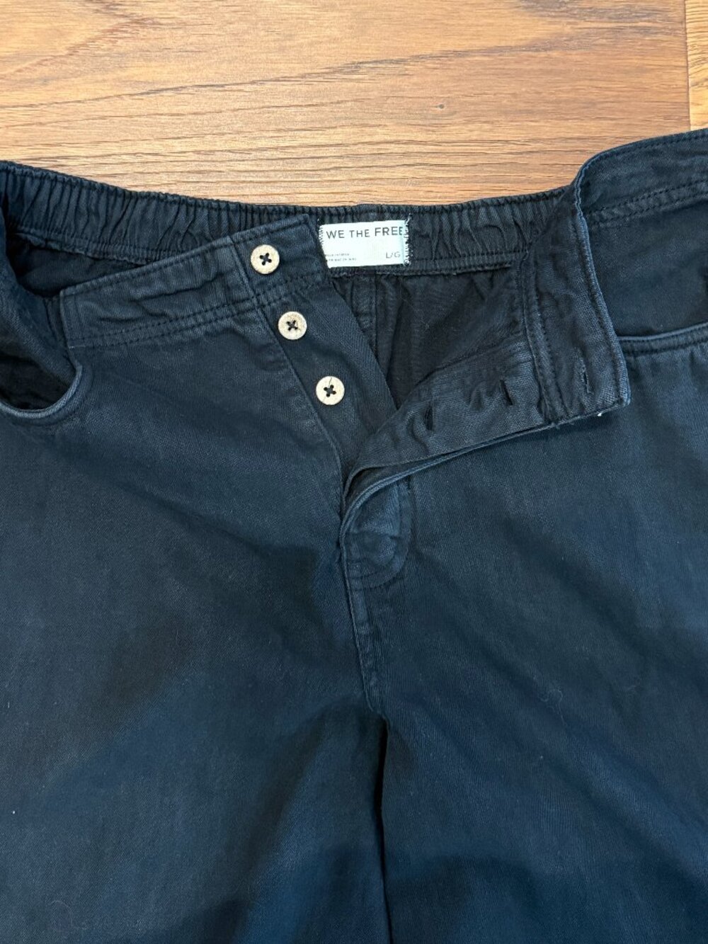 NWOT - Free People - We The Free Love Me Not Bloomer Jean - Black - Sz Large - Picture 5 of 6